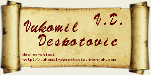 Vukomil Despotović vizit kartica